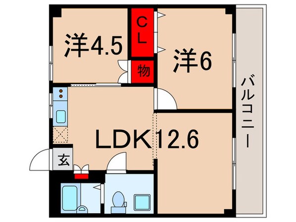 清和ハイツの物件間取画像